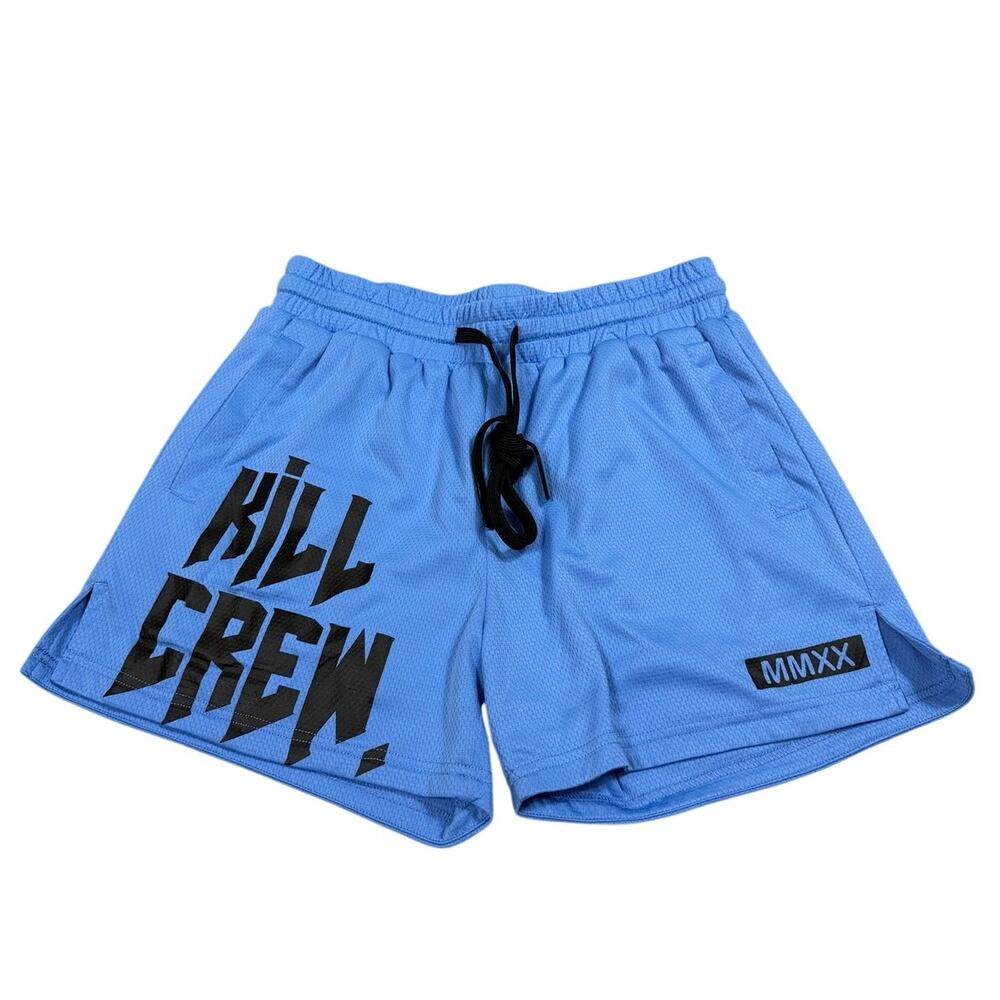 Kill Crew Unisex Size M Muay Thai Shorts Blue Black